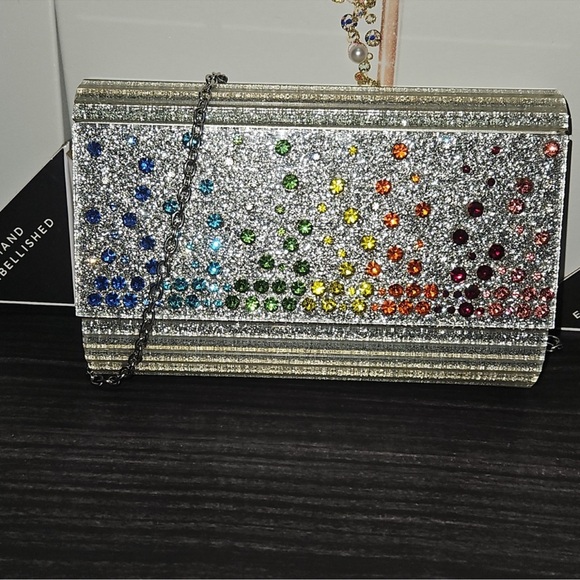 Kurt Geiger Handbags - KURT GEIGER LONDON Crystals Acrylic /leather clutch/Crossbody